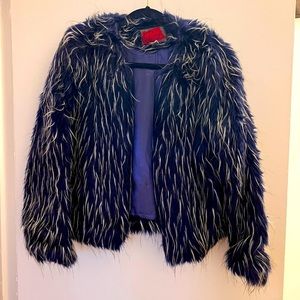 Furry navy blue jacket